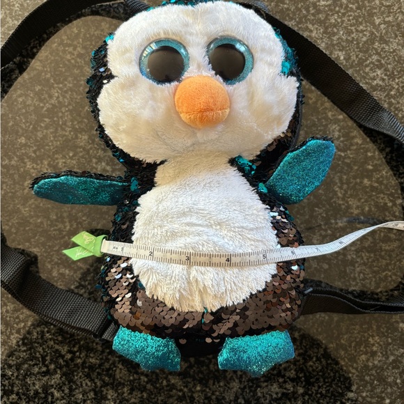 EUC TY Beanie Boo Penguin backpack purse - Picture 5 of 11